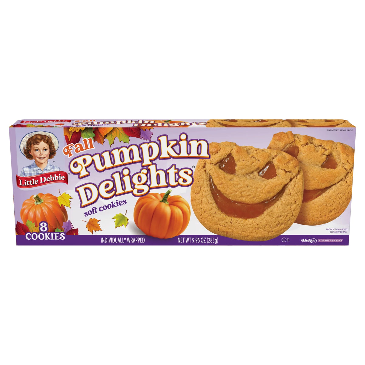 Little Debbie Pumpkin Delights Cookies, 9.96 oz (8 Count)