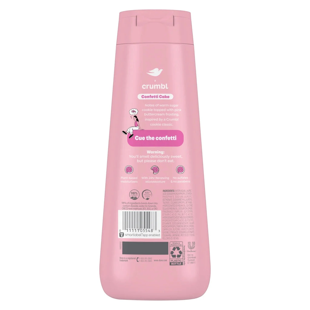 Dove x Crumbl Body Wash Confetti Cake
