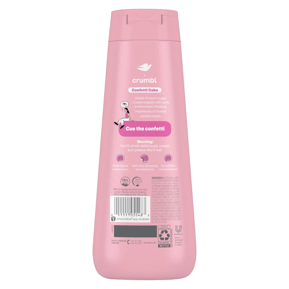 Dove x Crumbl Body Wash Confetti Cake