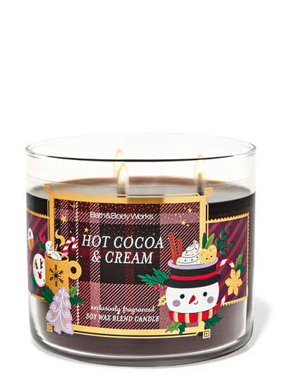 Hot Cocoa and Cream 3-Wick Candle
