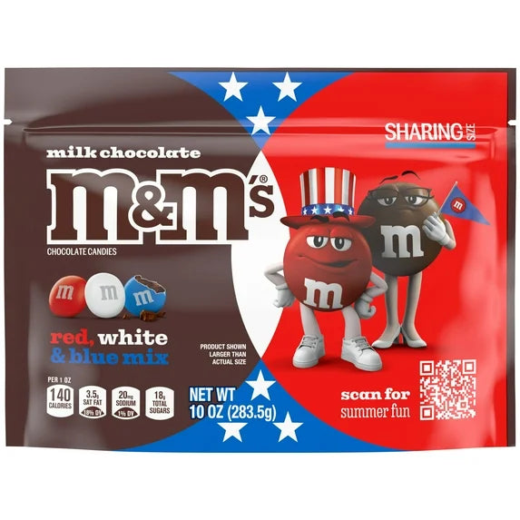M&M's Milk Chocolate 4th July Edition - 9 oz Bag