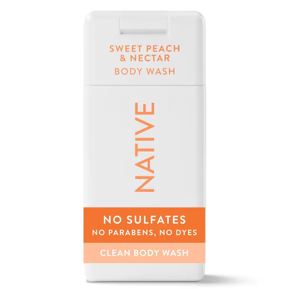 Native Sweet Peach Nectar Body Wash 3 fl oz