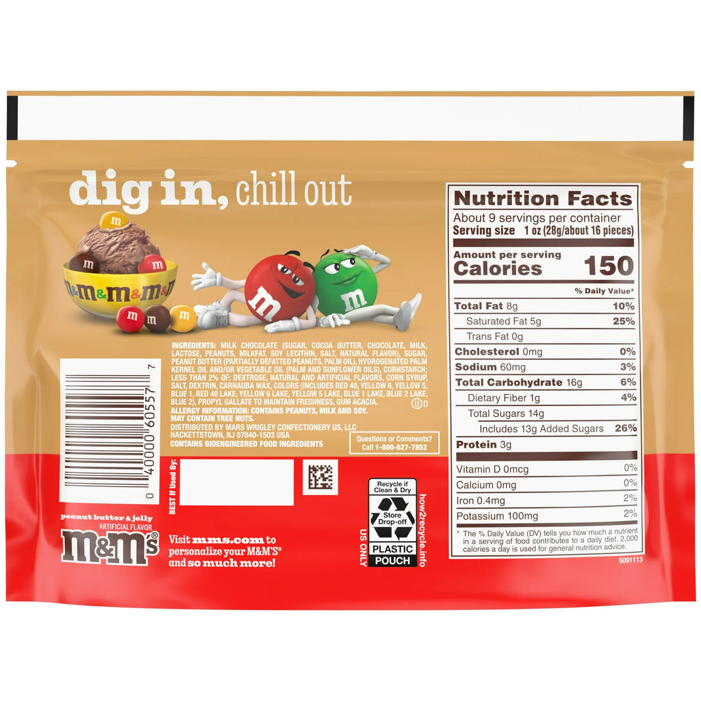 Peanut Butter and Jelly M&Ms Sharing Size