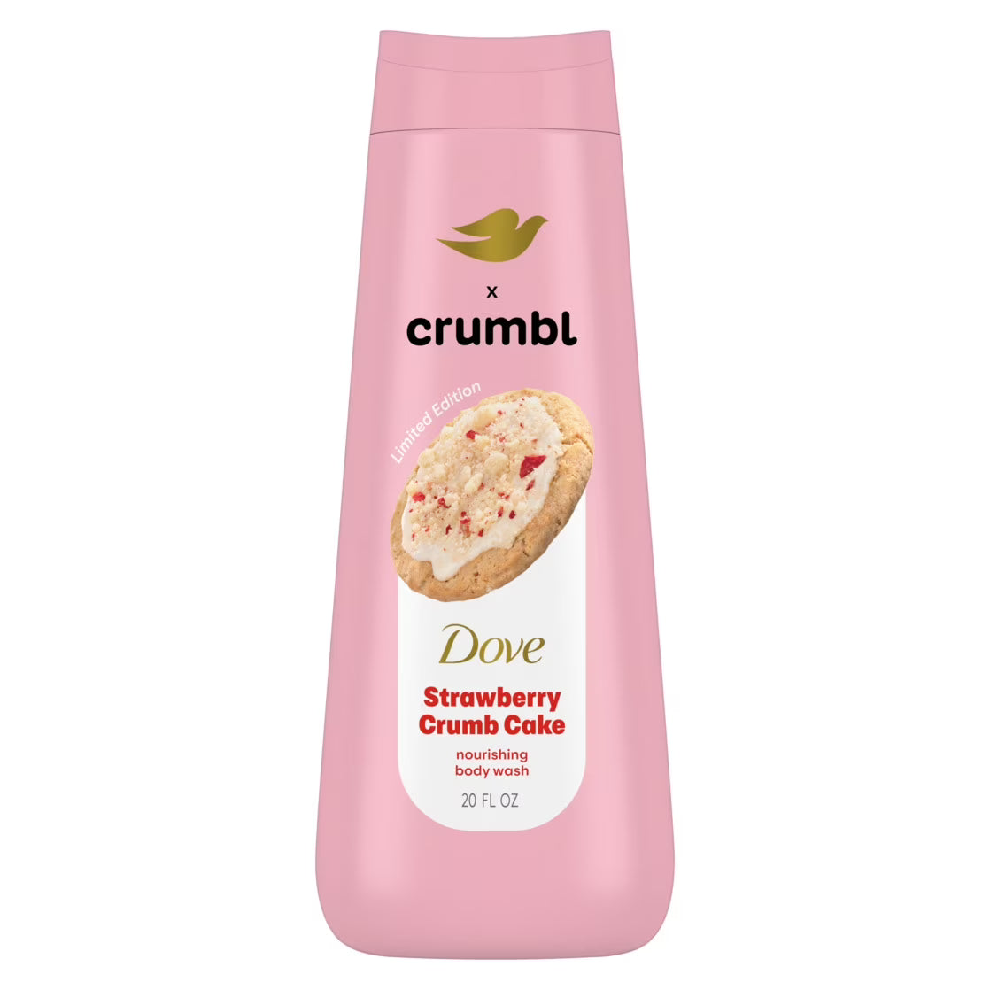Dove x Crumbl Body Wash Strawberry Crumb Cake