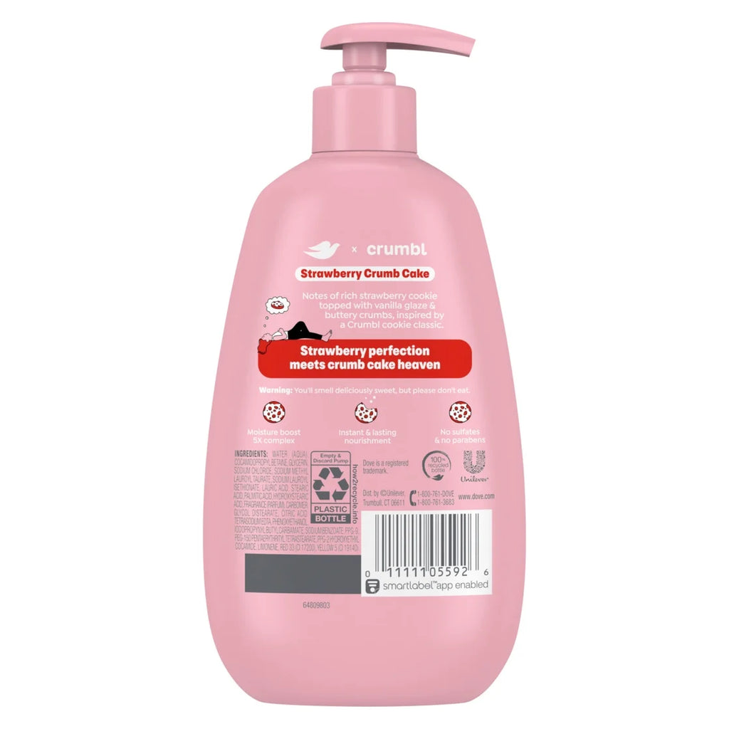 Dove x Crumbl Hand Wash Strawberry Crumb Cake
