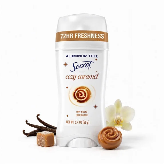 Secret Aluminum Free Deodorant Cozy Caramel, 2.4 oz