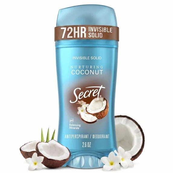 Secret Invisible Solid Deodorant Coconut, 2.6 oz