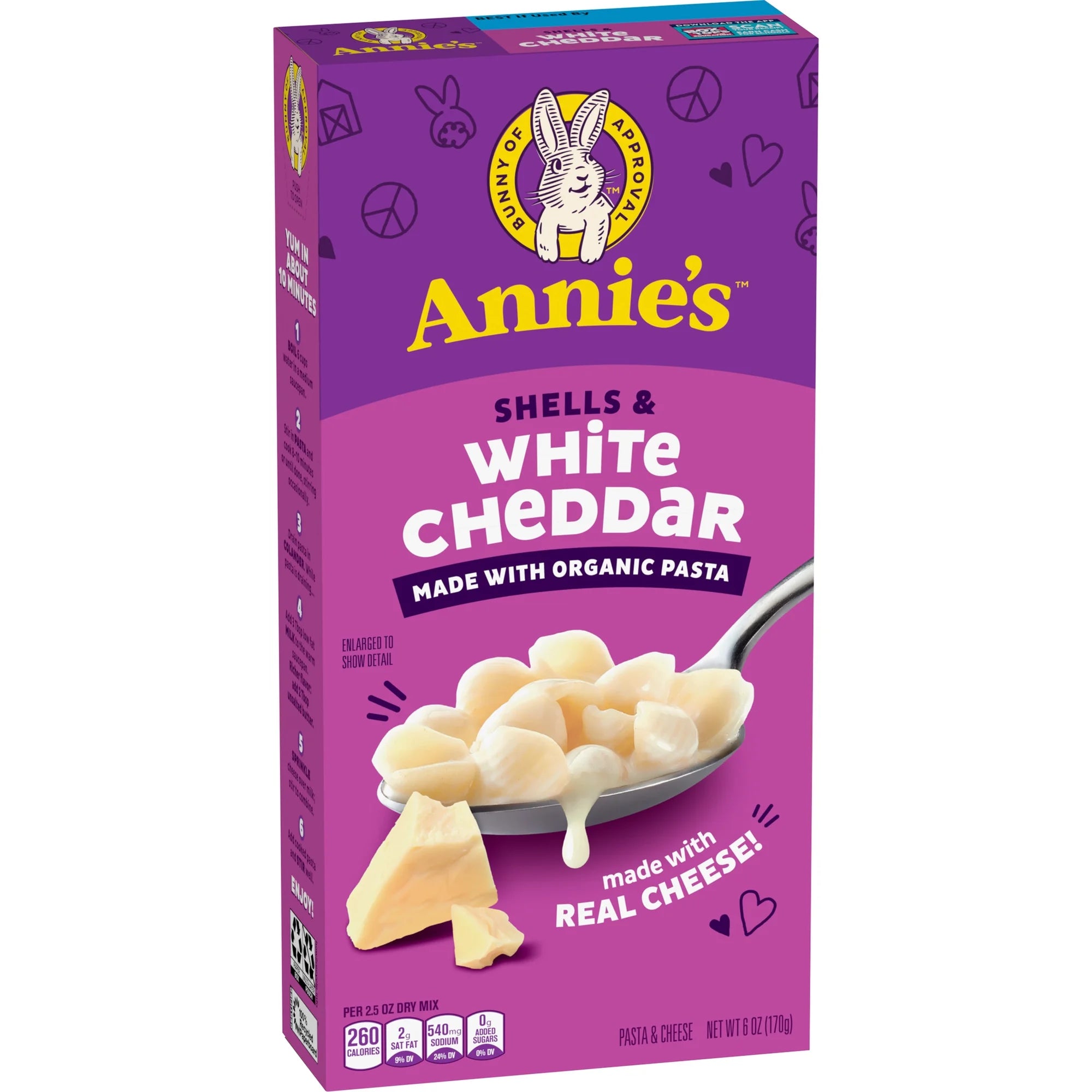 Annie's White Cheddar Mac and Cheese, 6oz (2.5 servings)