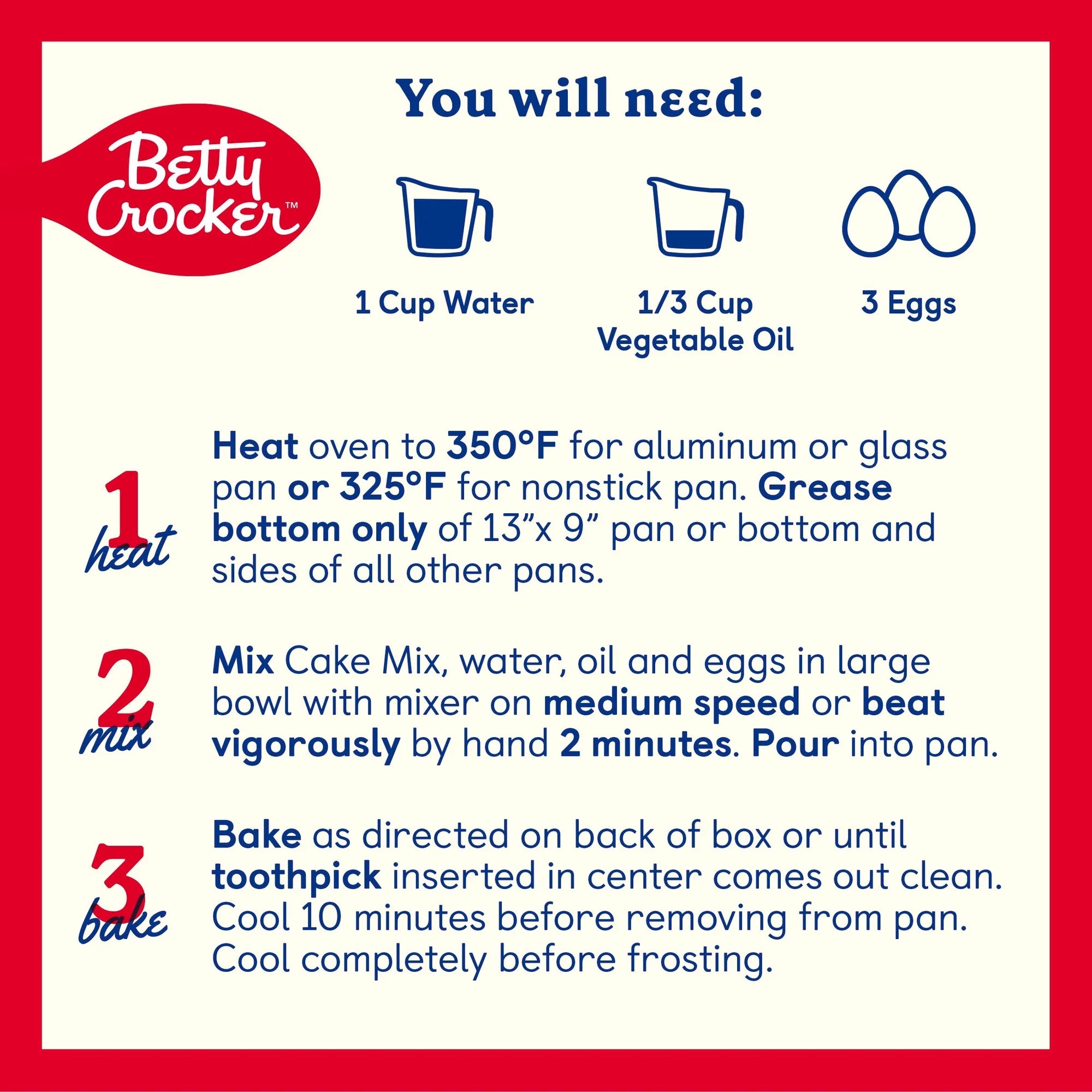 Betty Crocker French Vanilla Cake Mix 13.25oz