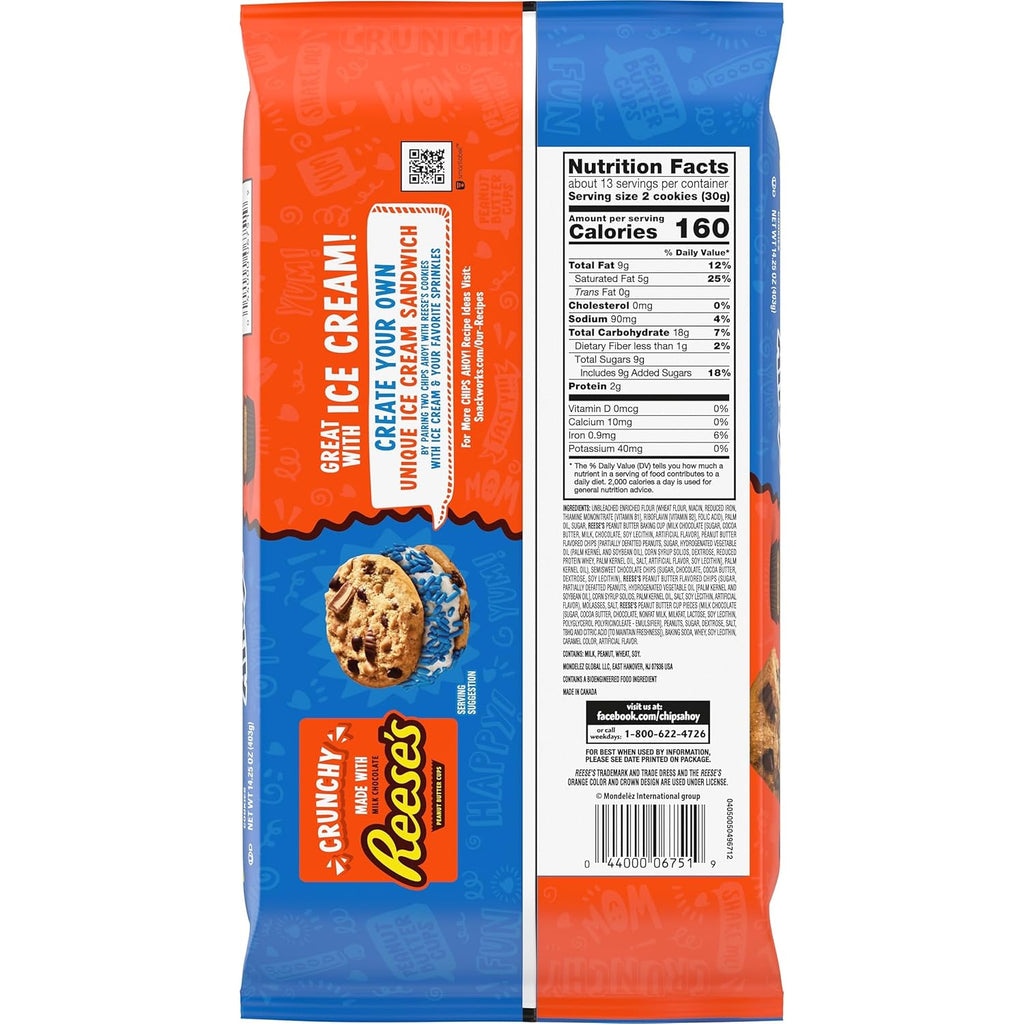 Chips Ahoy! Reeses Peanut Butter Cup Cookies Sharing Size (14.2 oz)