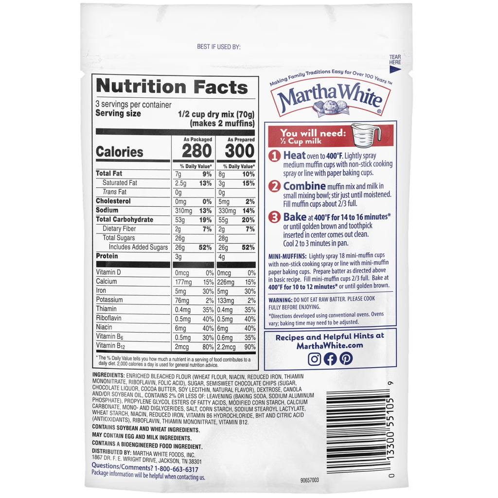 Martha White Chocolate Chip Muffin Mix