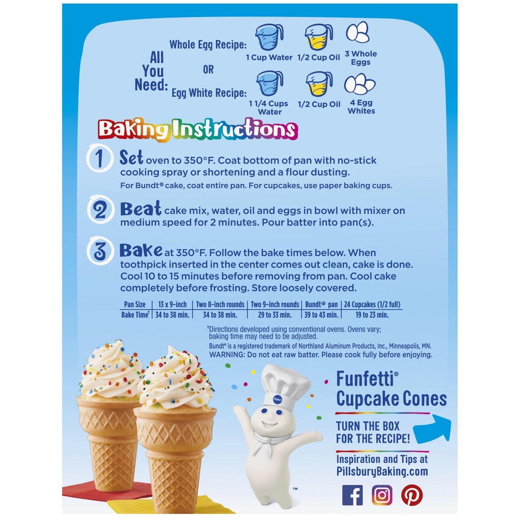 Pillsbury Funfetti Cake Mix 15.25oz
