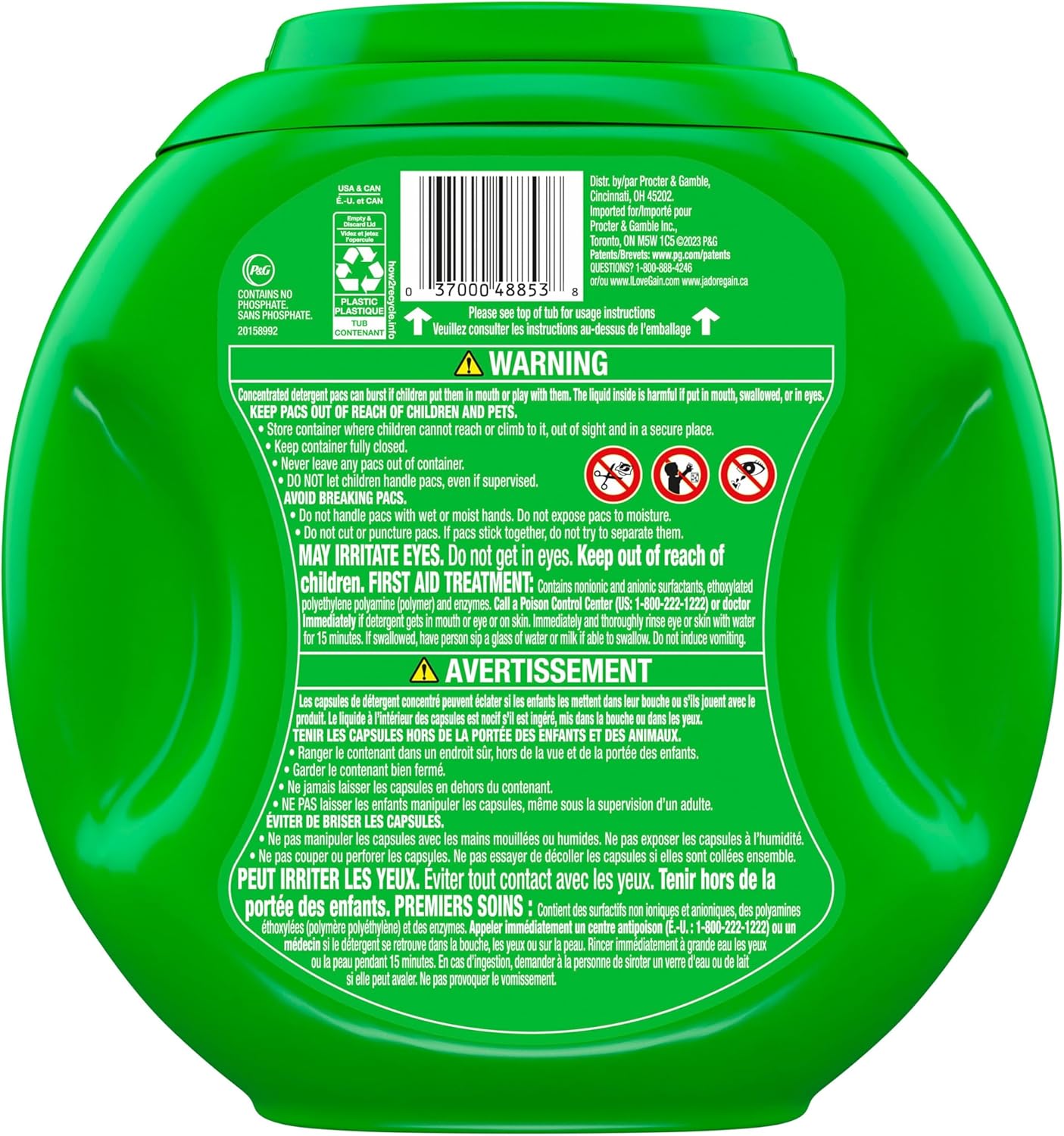 Gain Laundry Pods Orignial Scent, 60 pacs