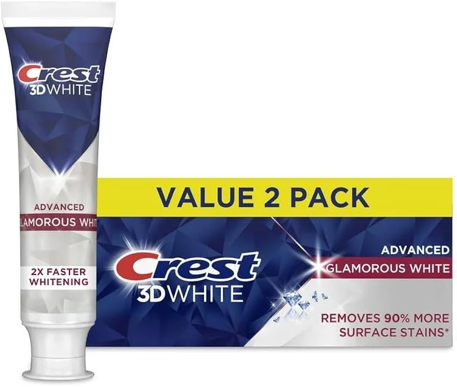 Crest 3D White Toothpaste Glamorous White 2-pack 3.3 oz