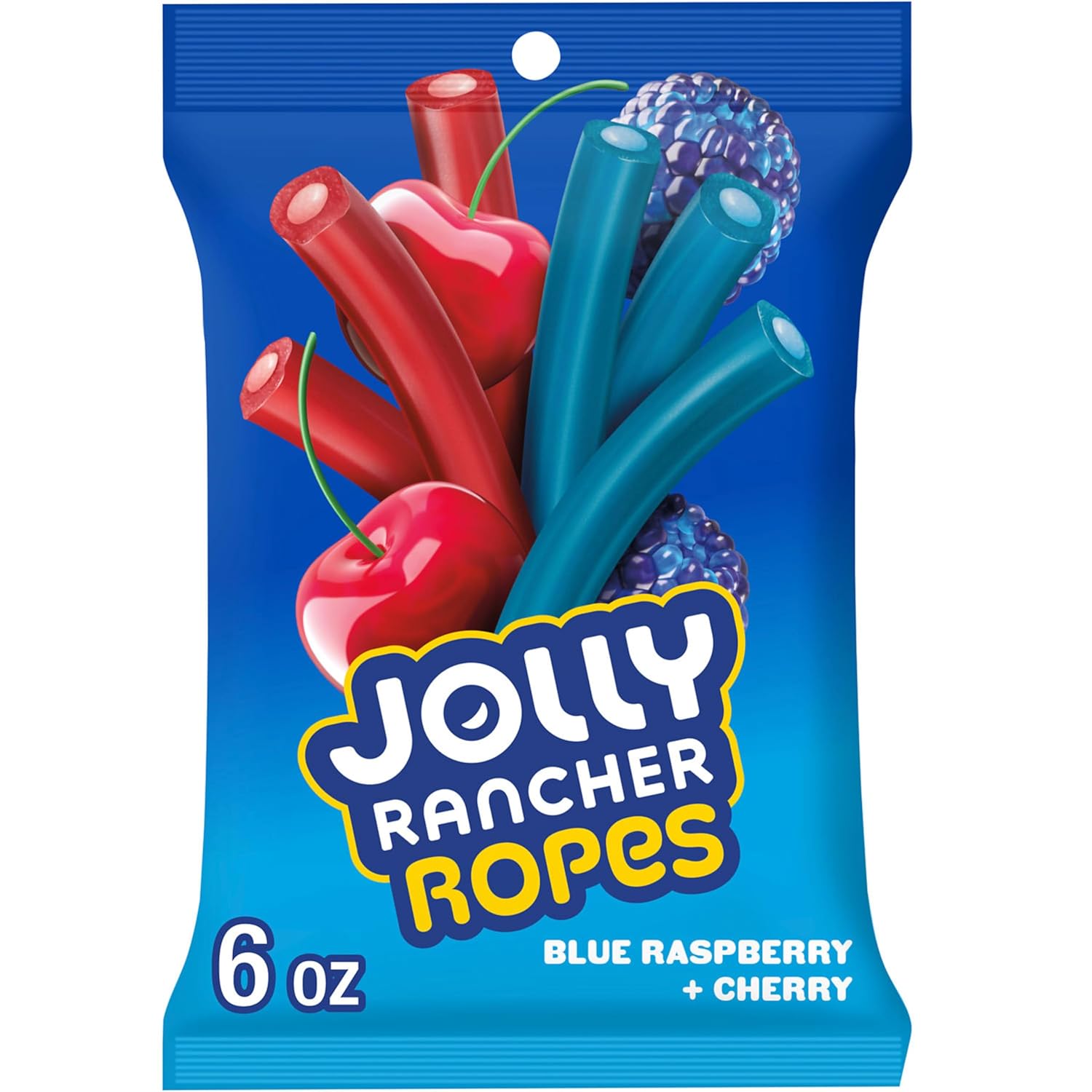 Jolly Rancher Ropes Blue Raspberry and Cherry 6oz
