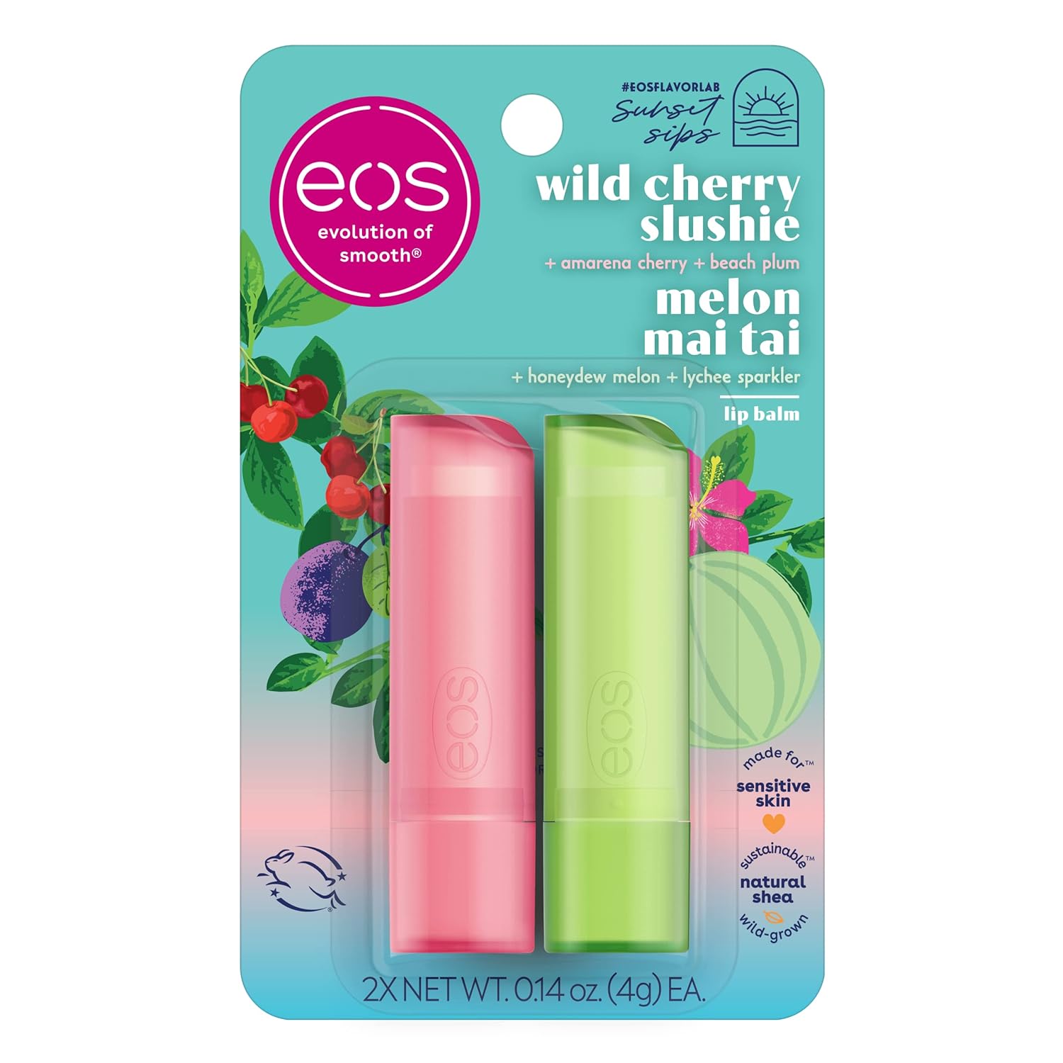 Lip Balm 2-pack Wild Cherry Slushie and Mai Tai