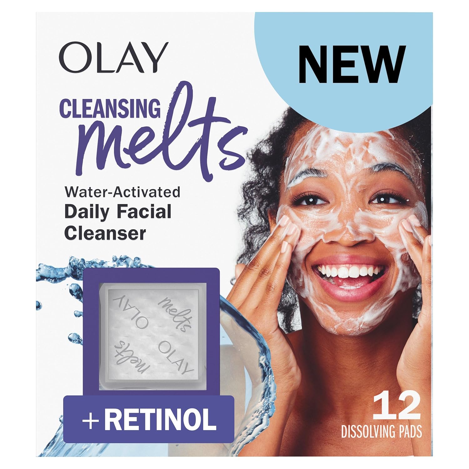 Olay Water Activated Cleansing Melts with Retinol - 12 pack
