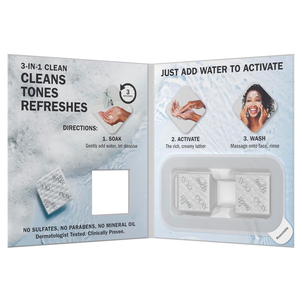 Olay Water Activated Cleansing Melts with Retinol - 12 pack