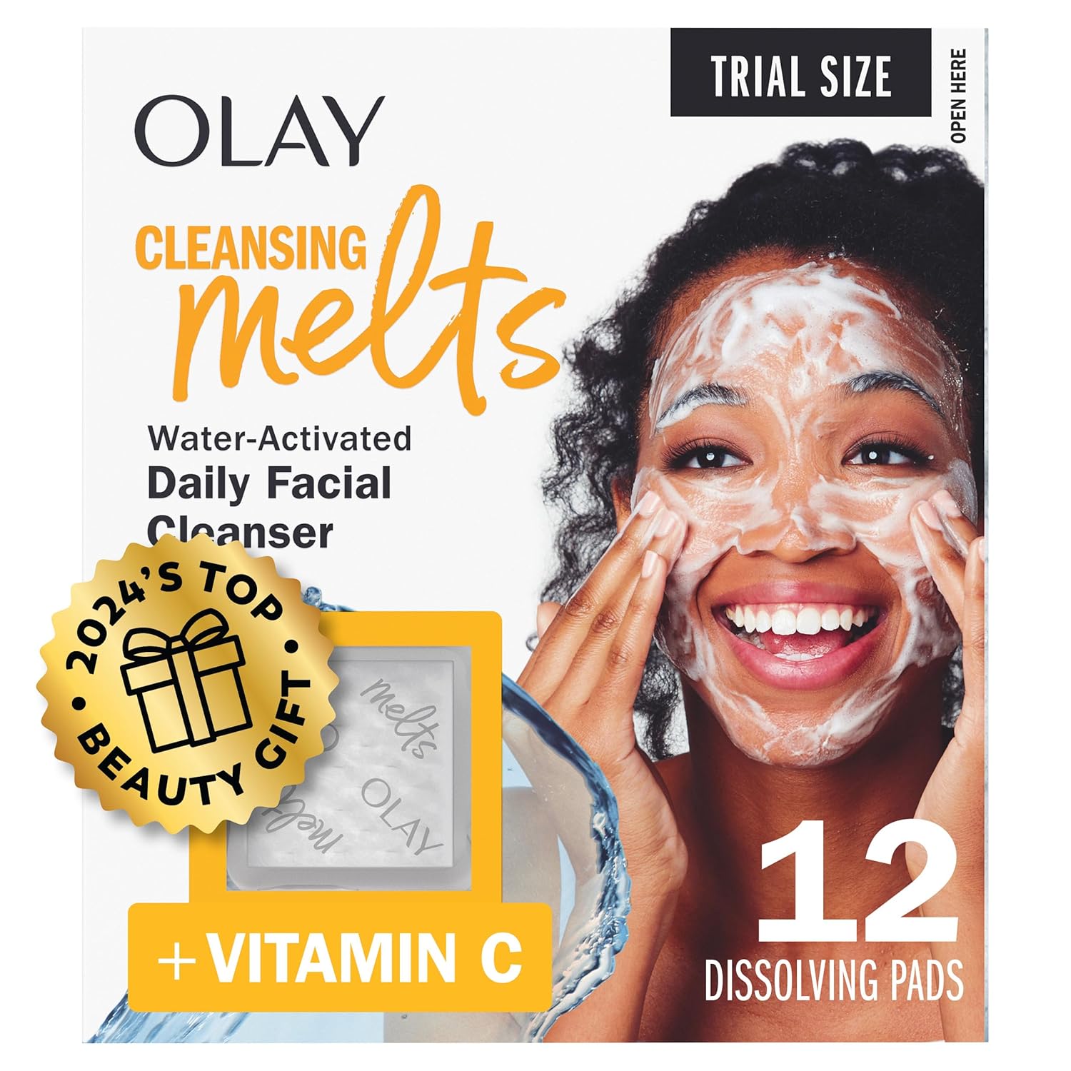 Olay Water Activated Cleansing Melts with Vitamin C - 12 pack