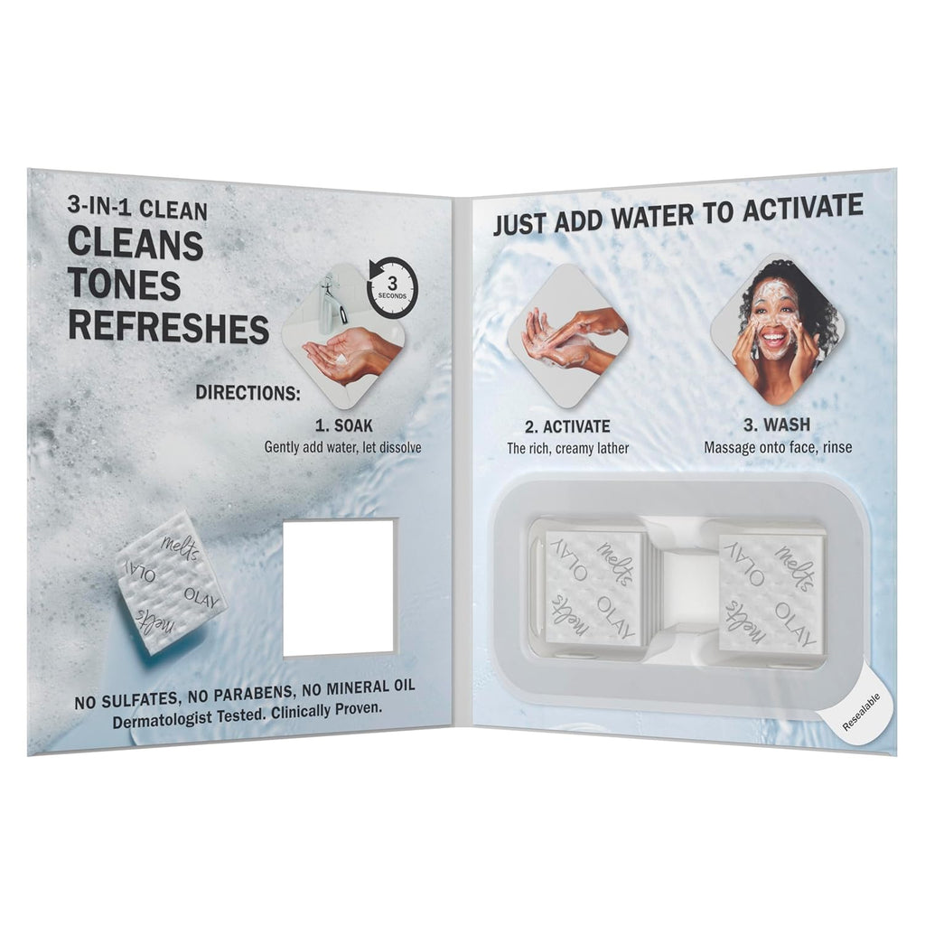 Olay Water Activated Cleansing Melts with Vitamin C - 12 pack