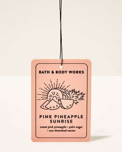 Pink Pineapple Sunrise Car Air Freshener