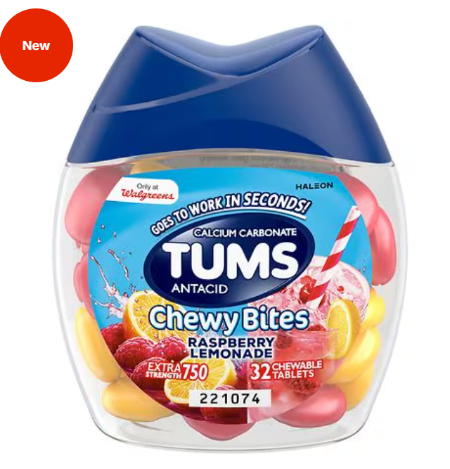Tums Antacid Chewy Bites Raspberry Lemonade (32 tablets)