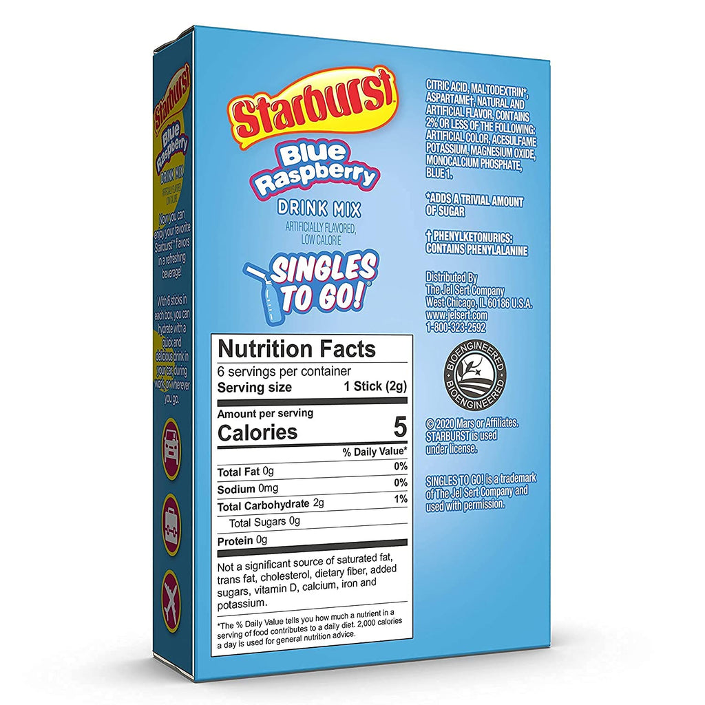 Starburst Drink Mix (6 servings) Blue Raspberry