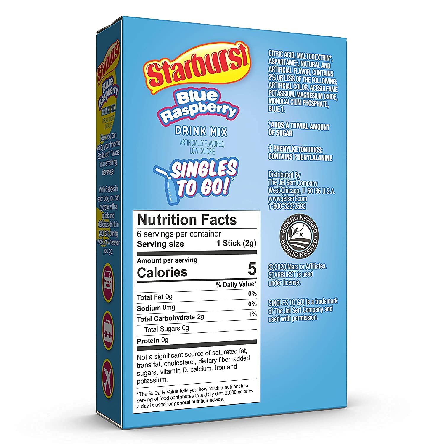 Starburst Drink Mix (6 servings) Blue Raspberry