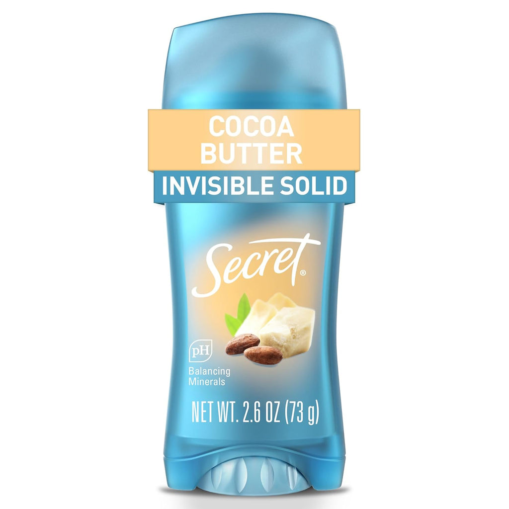 Secret Invisible Solid Antiperspirant and Deodorant Cocoa Butter 2.6 oz