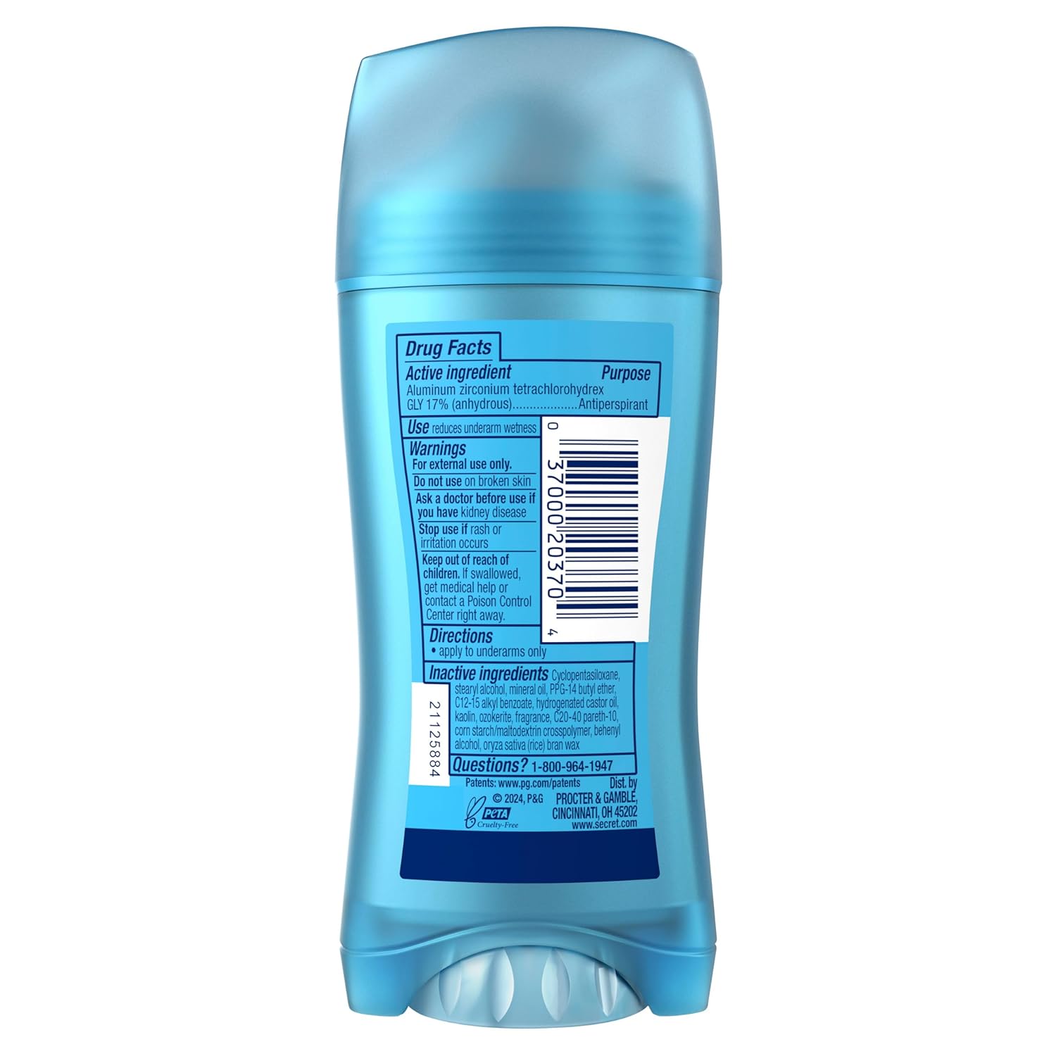 Secret Invisible Solid Antiperspirant and Deodorant Cocoa Butter 2.6 oz