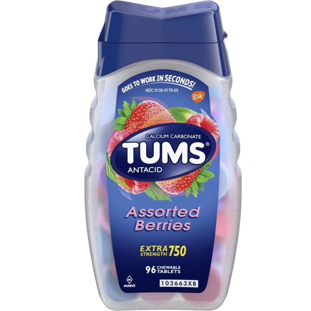 Tums Extra Strength Antacid Assorted Berries