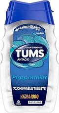 Tums Antacid Chewable Extra Strength Tablets Peppermint