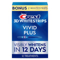 Crest 3D Whitestrips Vivid Plus, Teeth Whitening Strip Kit, 10 Treatments + 2 Bonus Treatments